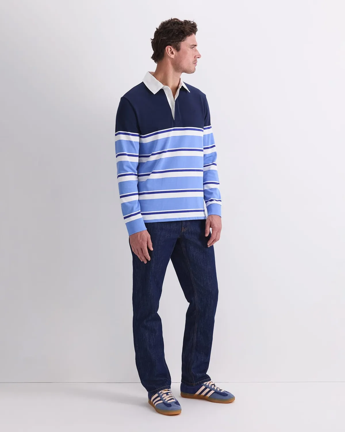Sportscraft Stripe Rugby polo manica lunga righe