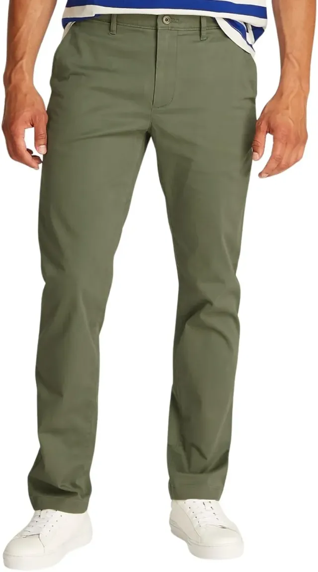 Tommy Hilfiger Denton Satin Straight Fit chino uomo blu