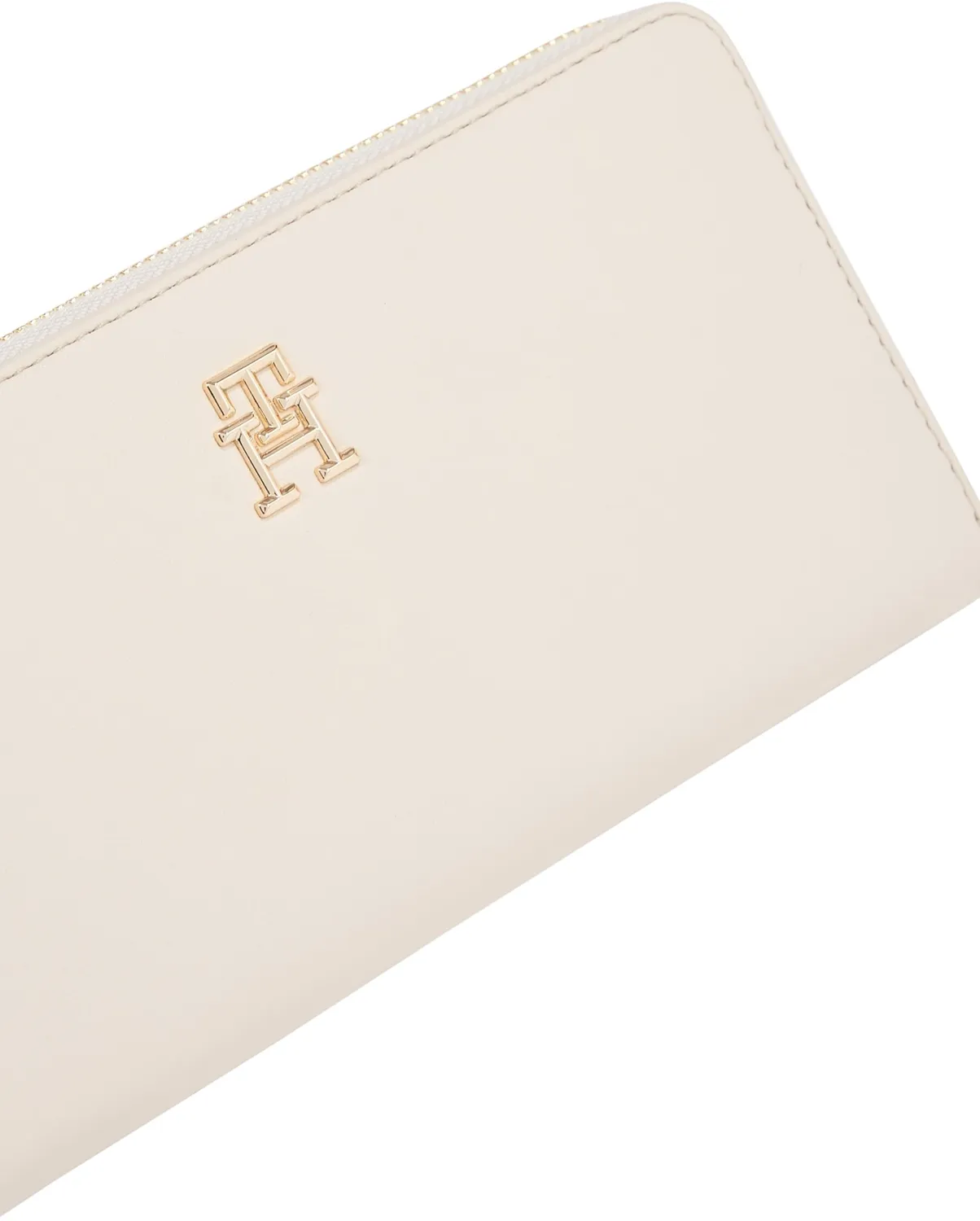 Tommy Hilfiger Logotape portafoglio donna beige con zip