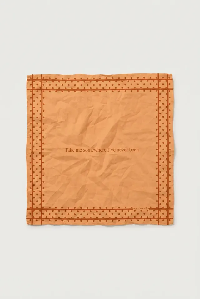 Massimo Alba Hanky1 fazzoletto amber glow cotone