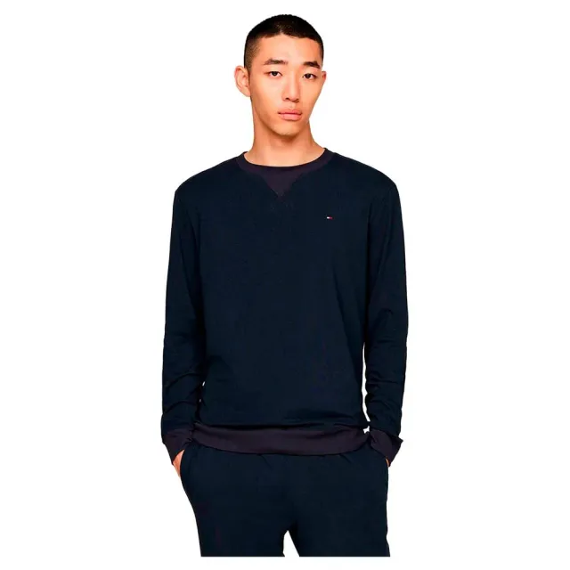 Tommy Track Top Felpa Girocollo Uomo Grigio Cotone