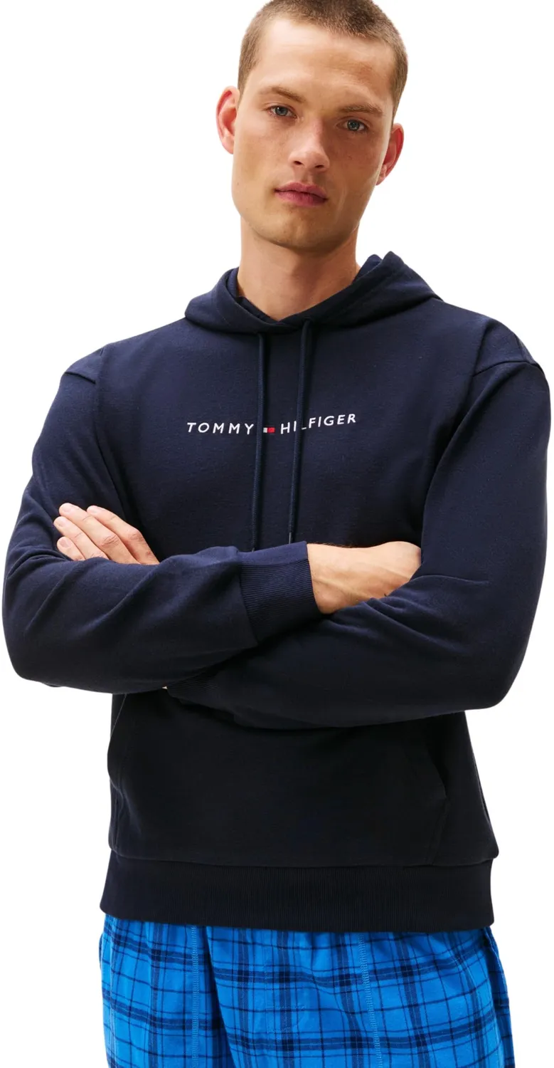 Tommy Hilfiger felpa uomo con cappuccio L misto cotone