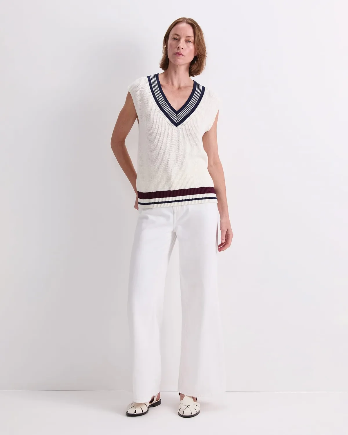 Sportscraft Elka gilet donna cotone scollo a V