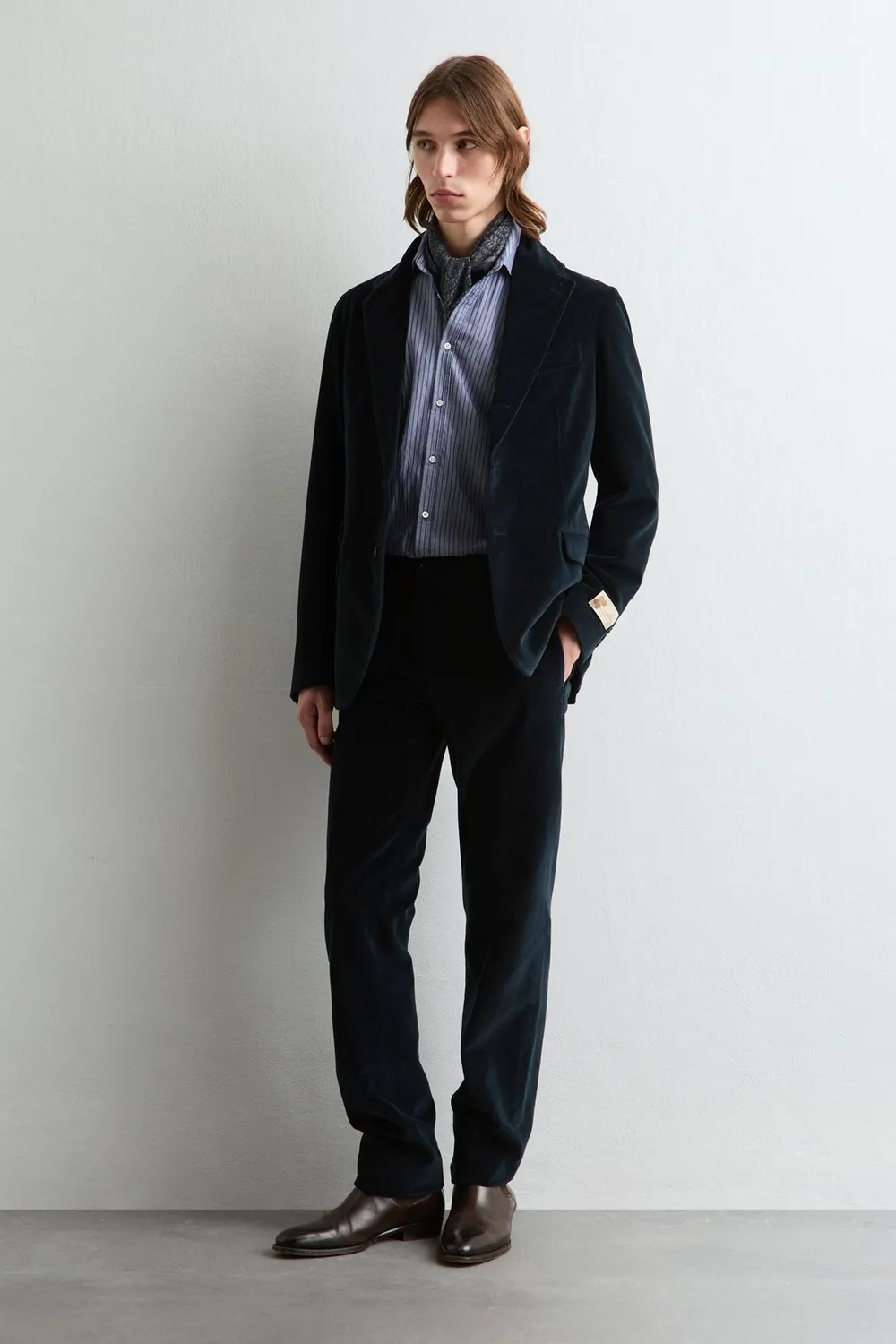 Massimo Alba Sloop abito uomo dark blue velluto cotone