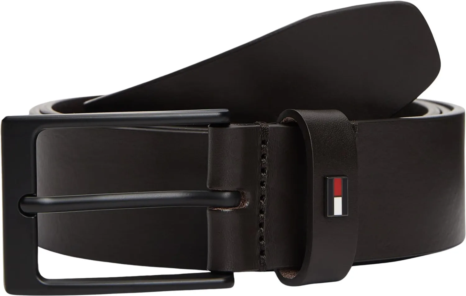 Tommy Hilfiger Layton Cintura Pelle Uomo 110 Nera 3,5 cm