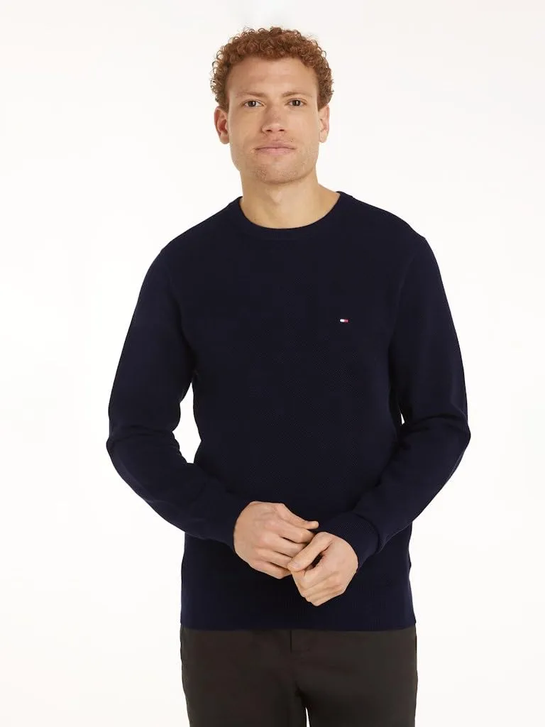 Tommy Hilfiger Essential maglione uomo blu Desert Sky