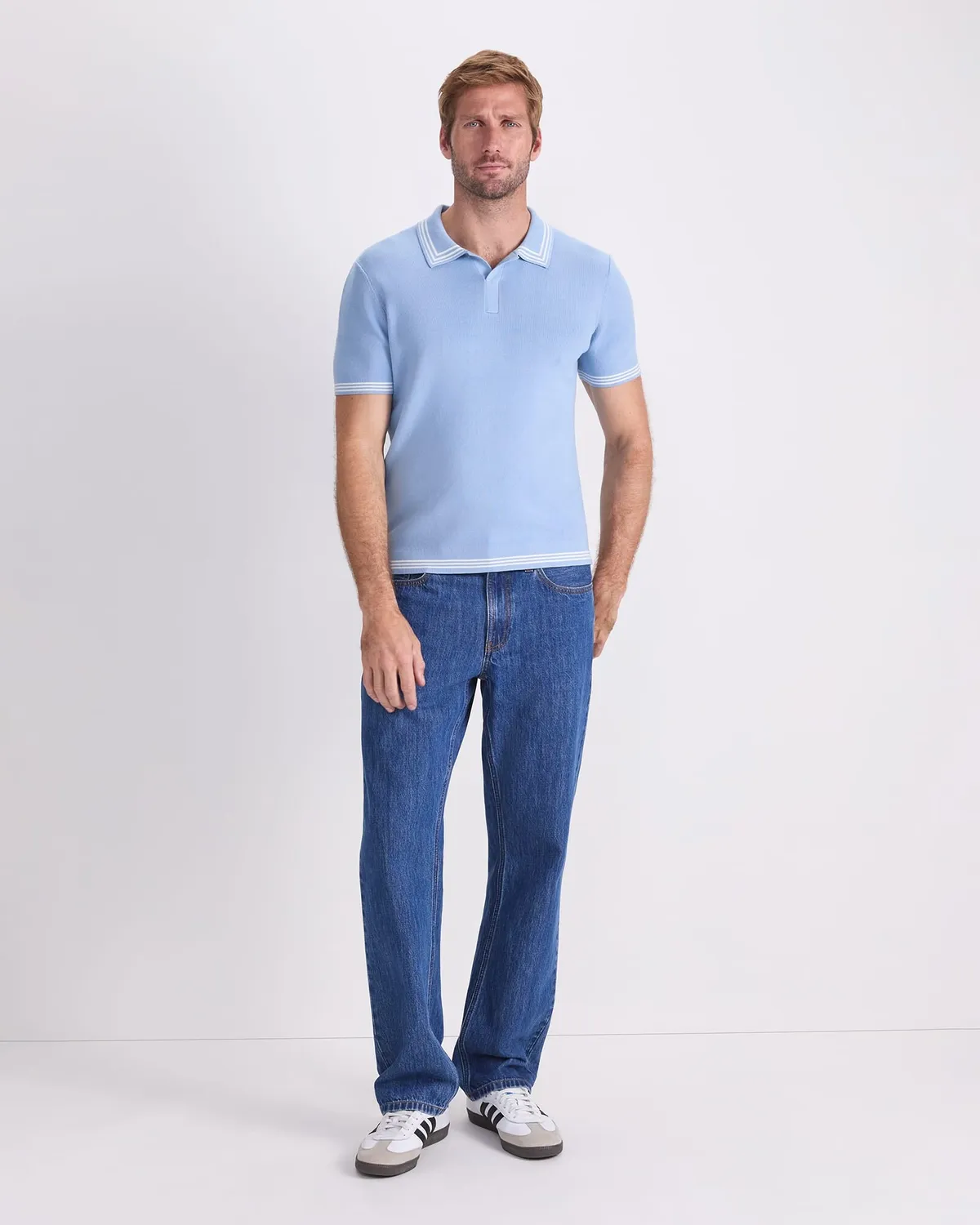 Sportscraft Finnley Knit polo cotone righe M