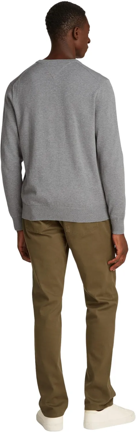 Tommy Hilfiger Essential Cotton Pullover Uomo Scollo V Nero