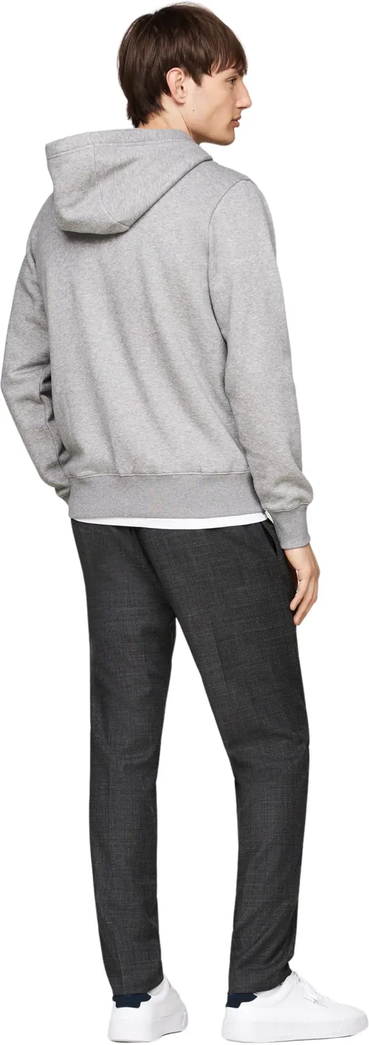 Tommy Hilfiger Logo Fur Lined felpa zip uomo blu pile