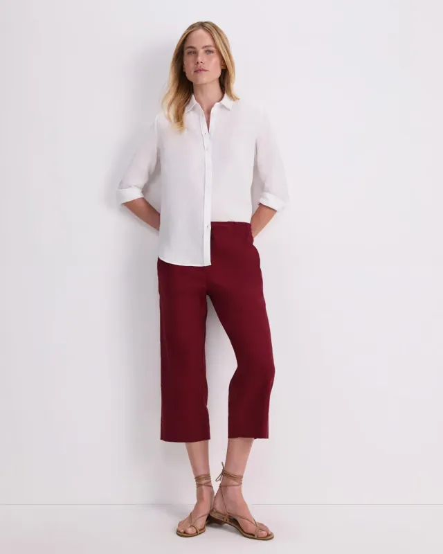 Sportscraft Rosa Crop pantaloni lino elasticizzati taglia 8