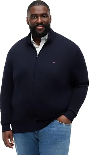 Tommy Hilfiger Essential Zip Thru Pullover Blu Desert Sky