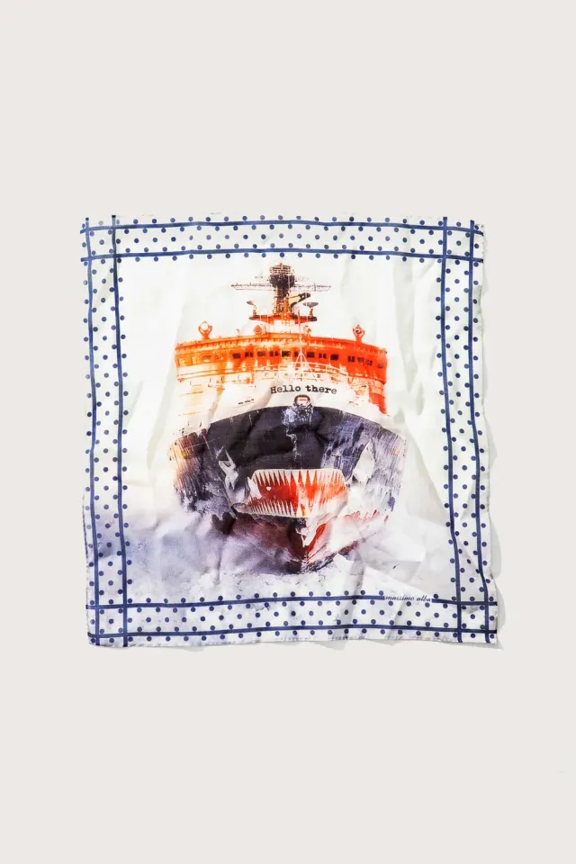 Massimo Alba Hanky1 fazzoletto cotone inchiostro scritta