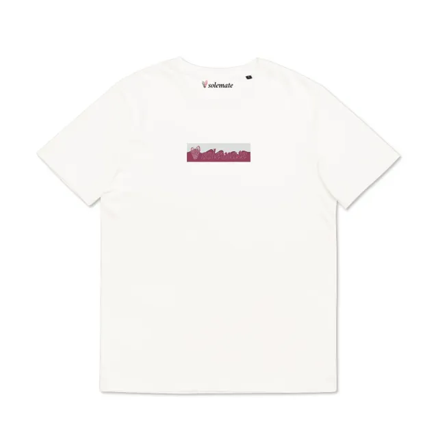 Solemate Wave Maroon Box Logo t-shirt off white S