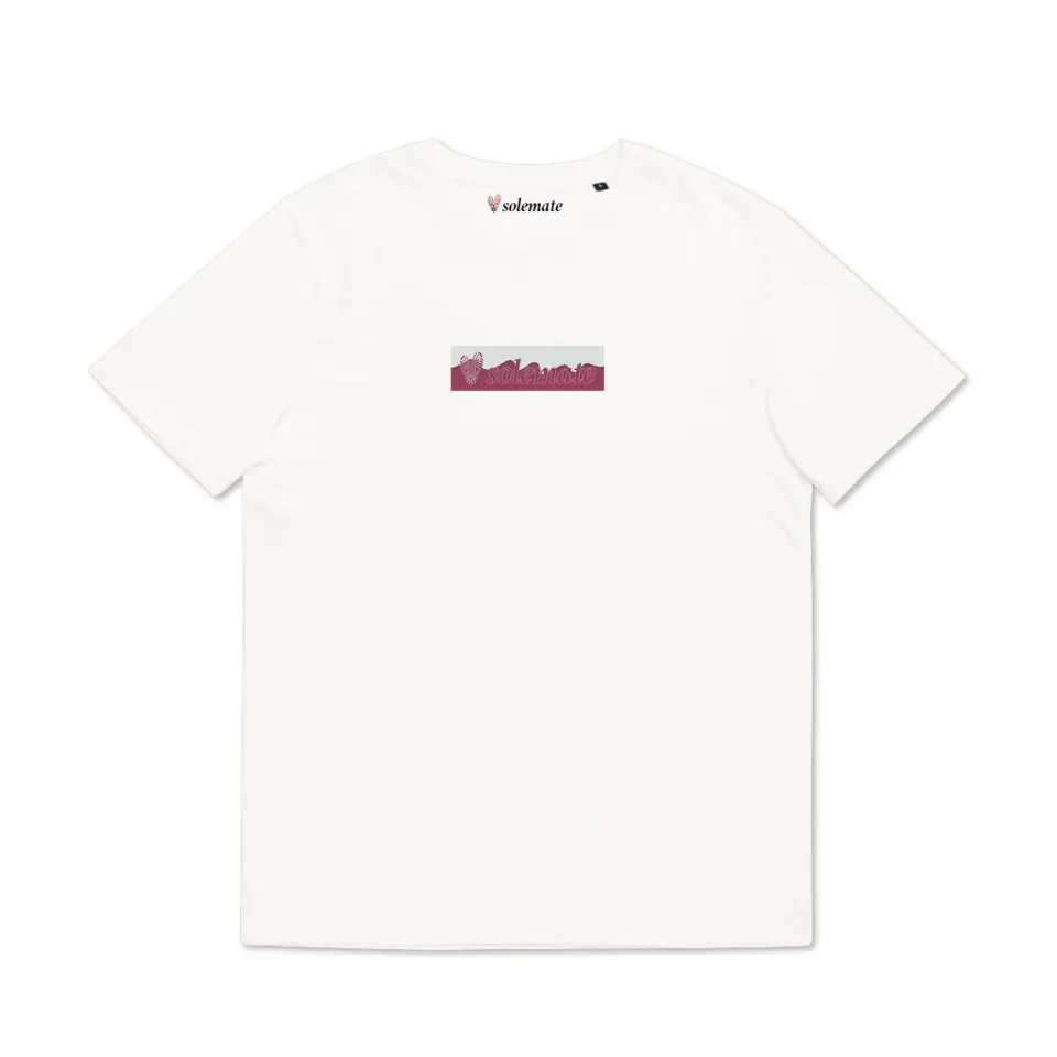 Solemate Wave Maroon Box Logo t-shirt off white S
