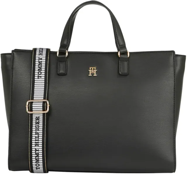 Tommy Hilfiger Fresh Satchel Grande borsa a mano nera