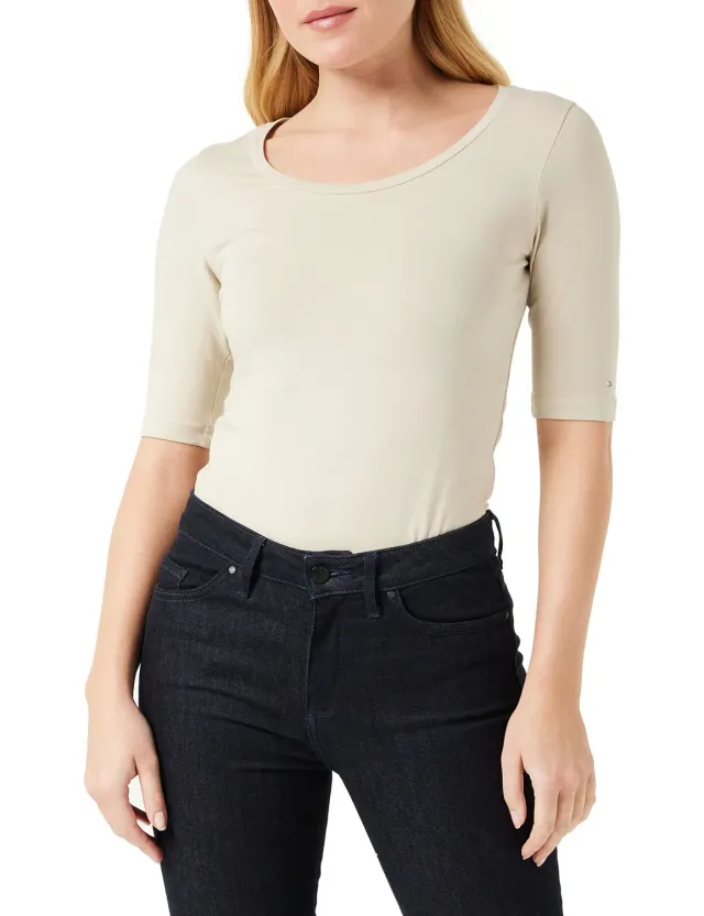 Tommy Hilfiger Modern Scoop WW0WW37858 top donna maniche corte