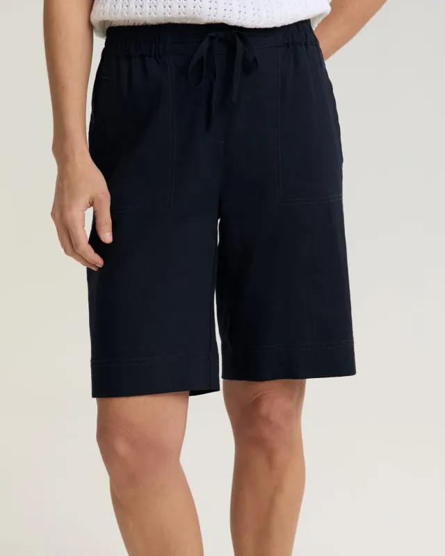Sportscraft Rosa shorts lino donna elastico