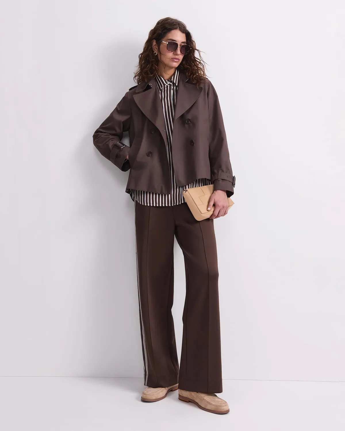 Sportscraft Audrey Crop Trench corto in lino