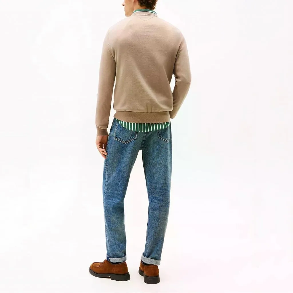 Tommy Hilfiger Essential Cotton Pullover Beige XXL