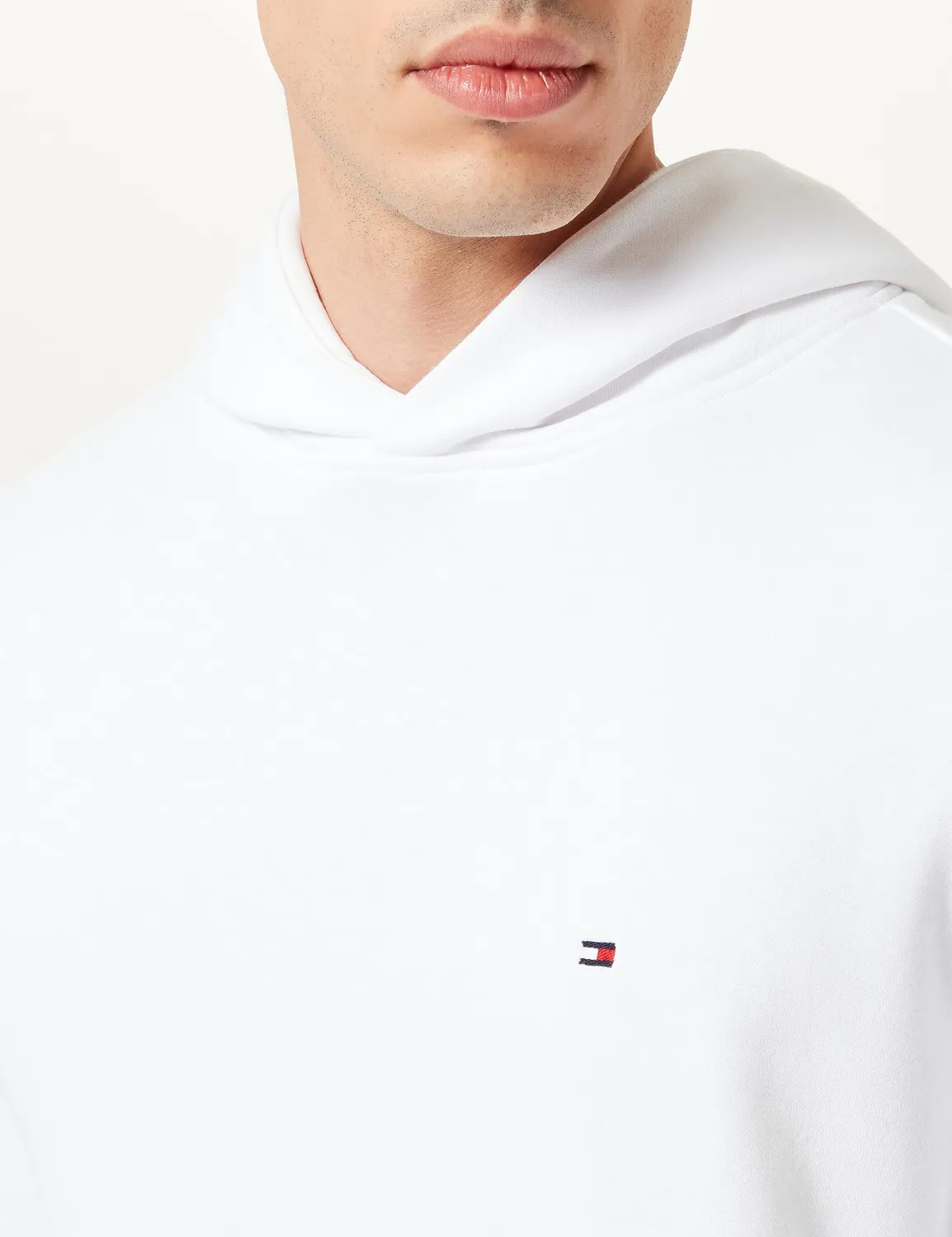 Tommy Hilfiger Flag Logo Hoody MW0MW34266 felpa uomo beige L
