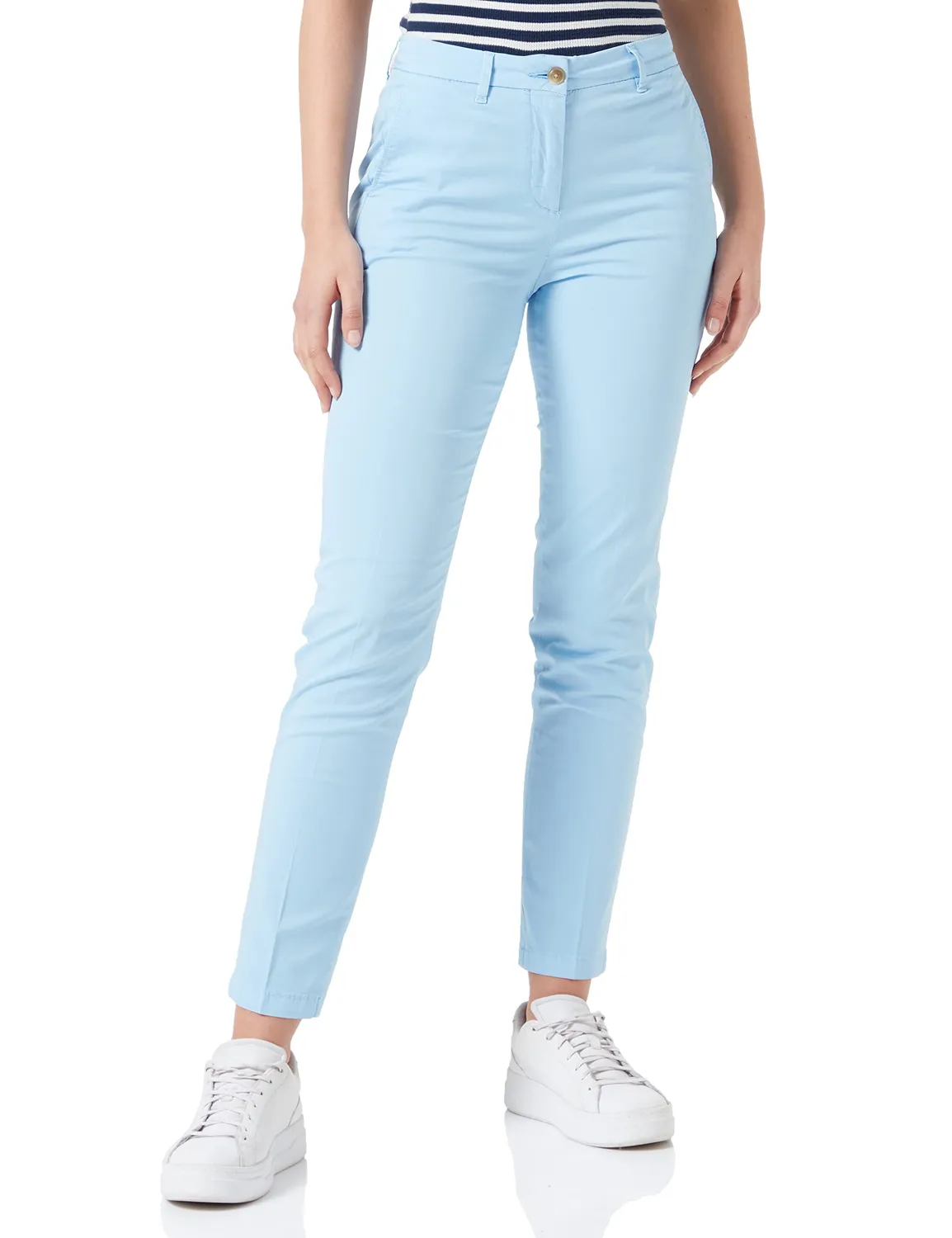 Tommy Hilfiger WW0WW37763 Pantaloni Chino Donna 46 Slim