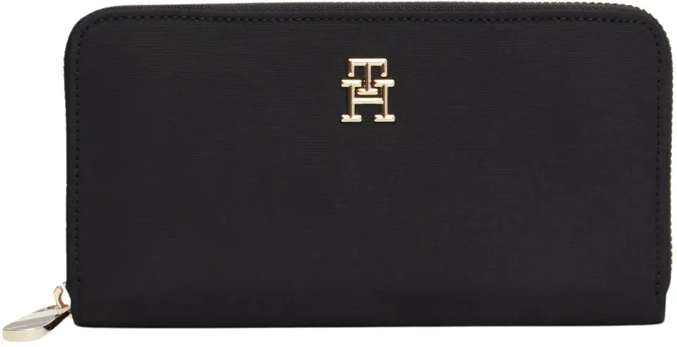 Tommy Poppy Large Portafoglio Zip Nero 19 cm Donna