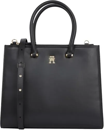 Tommy Hilfiger Eternity Med Tote Bag Zip Nera