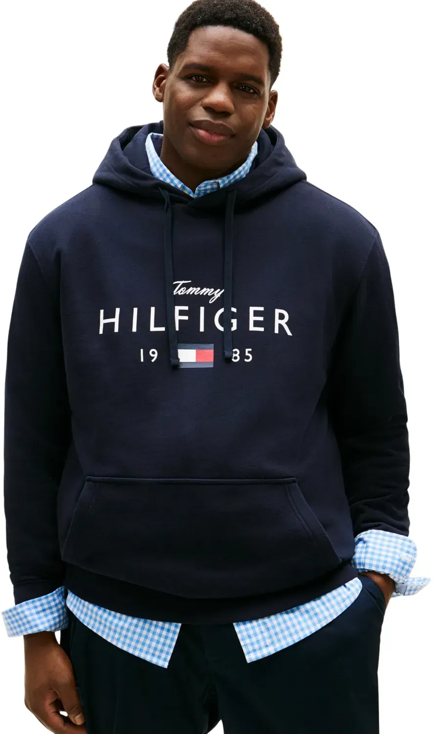 Tommy Hilfiger Big Hilfiger MW0MW42997 felpa cappuccio blu