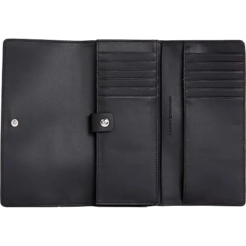 Tommy Hilfiger TH Emblem Large Flap portafoglio nero Black
