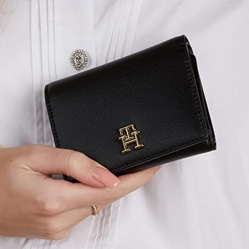 Tommy Hilfiger TH Casual Portafoglio Donna Nero 12cm