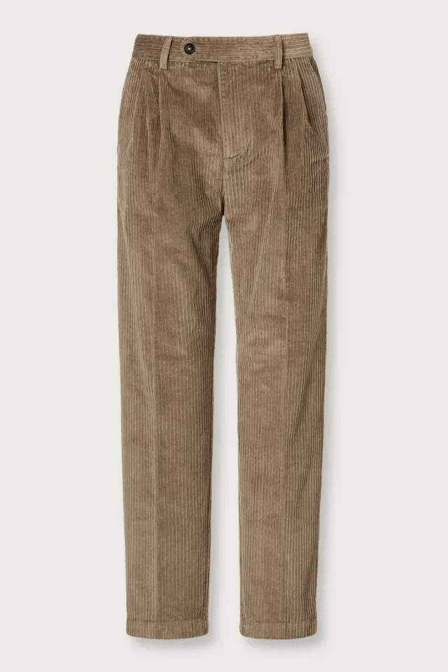 Massimo Alba Strallo2 pantaloni taupe velluto cotone