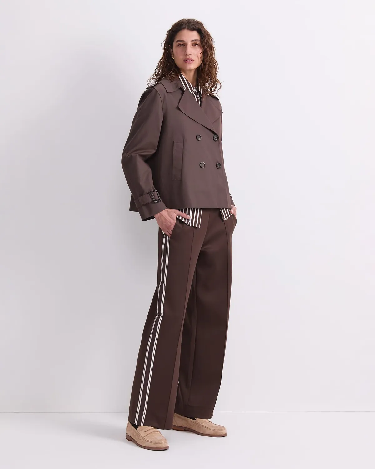 Sportscraft Audrey Crop Trench corto in lino