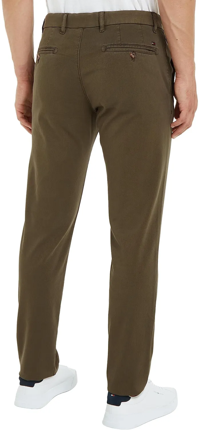 Tommy Hilfiger chinos uomo elasticizzati kaki Army Green