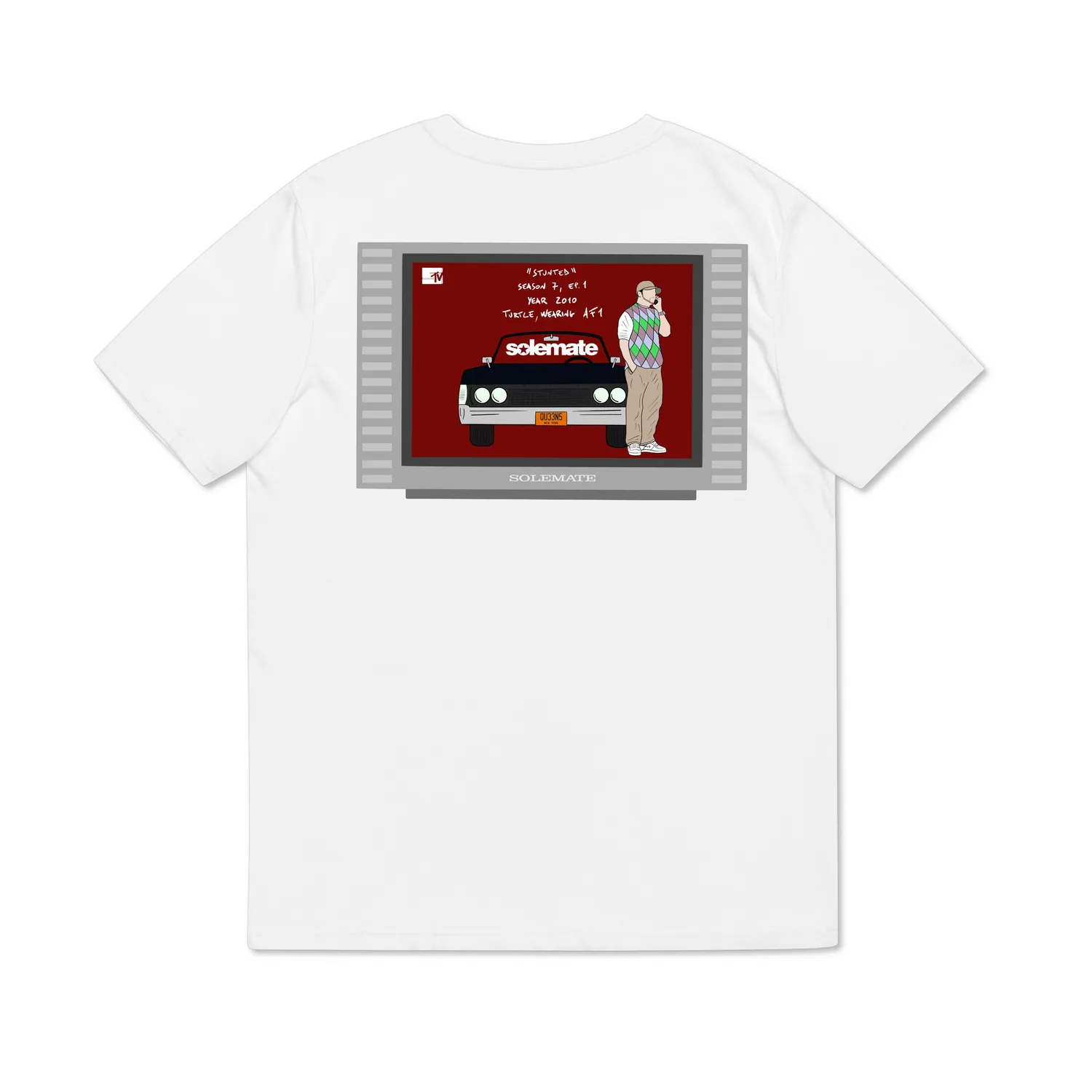 Solemate Turtle t-shirt bianca cotone organico