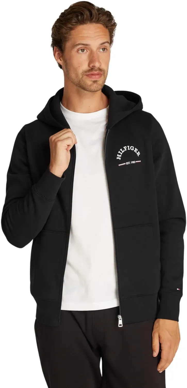 Tommy Hilfiger felpa zip uomo con cappuccio cotone 63%
