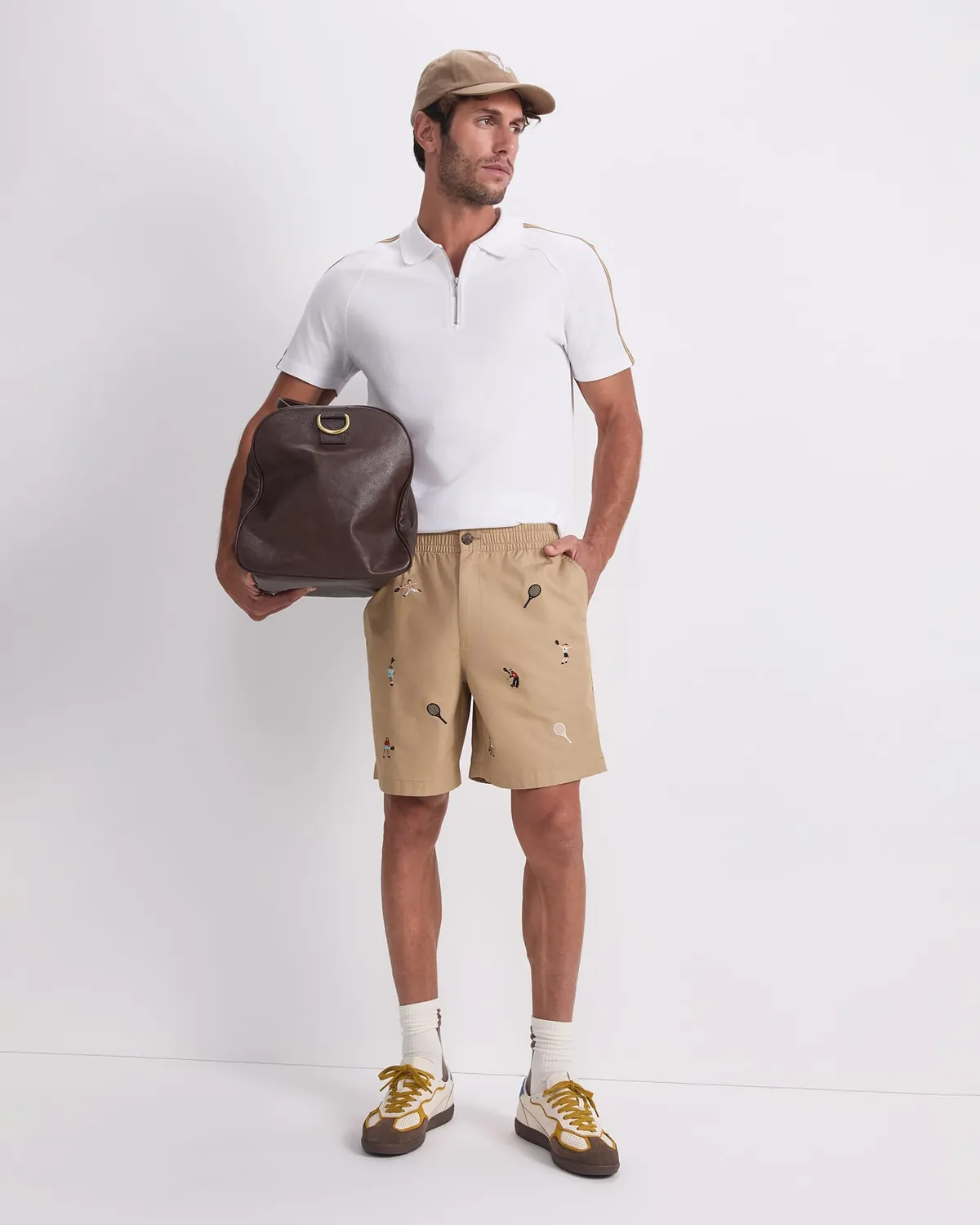 Sportscraft Rod Textured polo uomo piqué zip