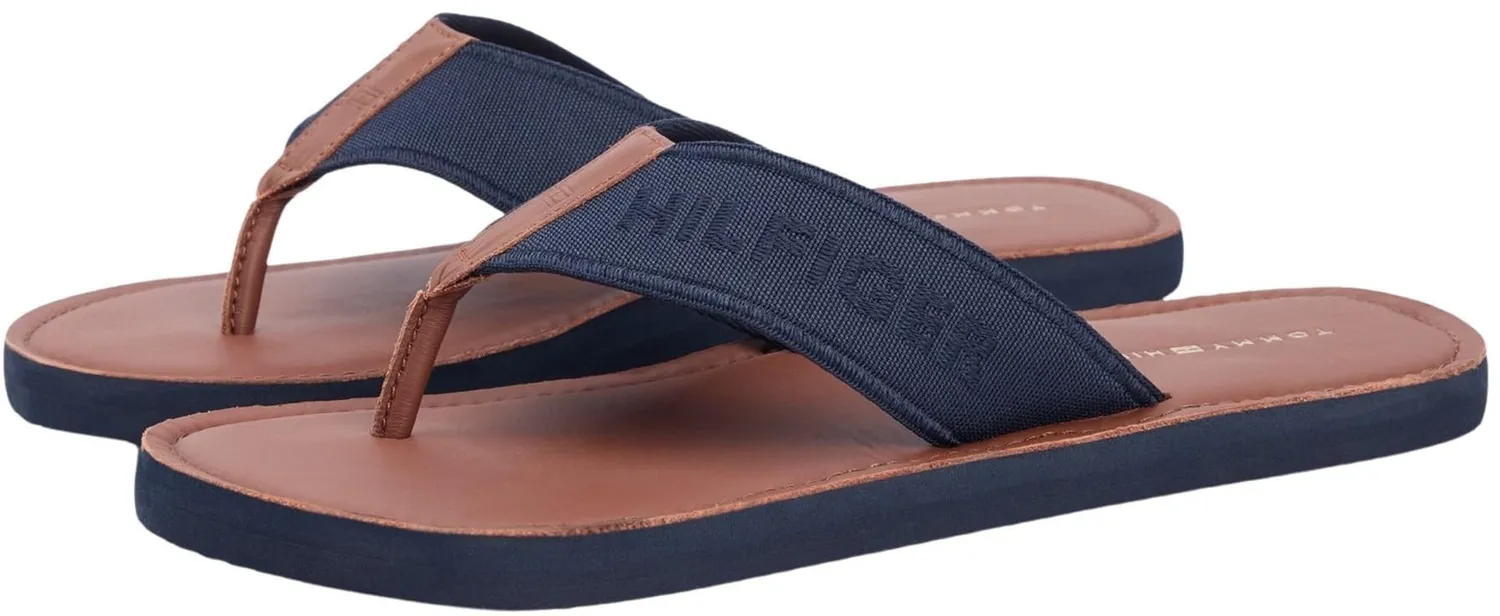 Tommy Hilfiger Leather Beach Sandal infradito uomo 44 nero