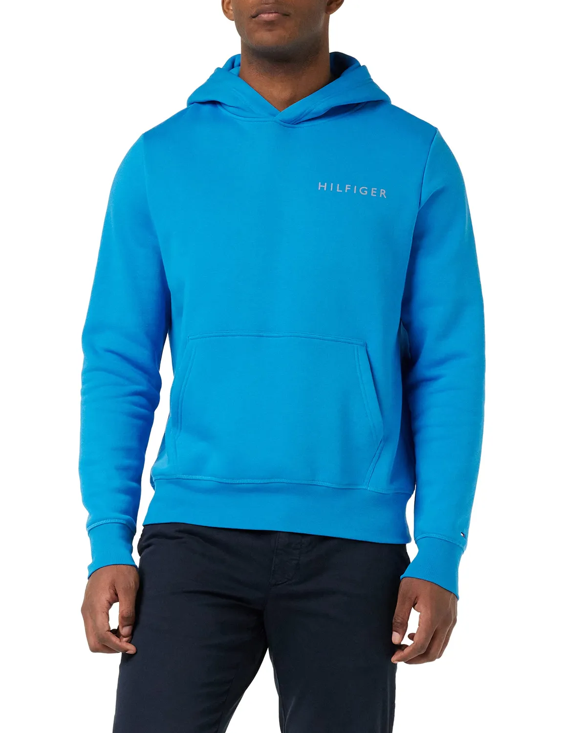 Tommy Hilfiger Pop Color MW0MW32415 felpa uomo blu cappuccio