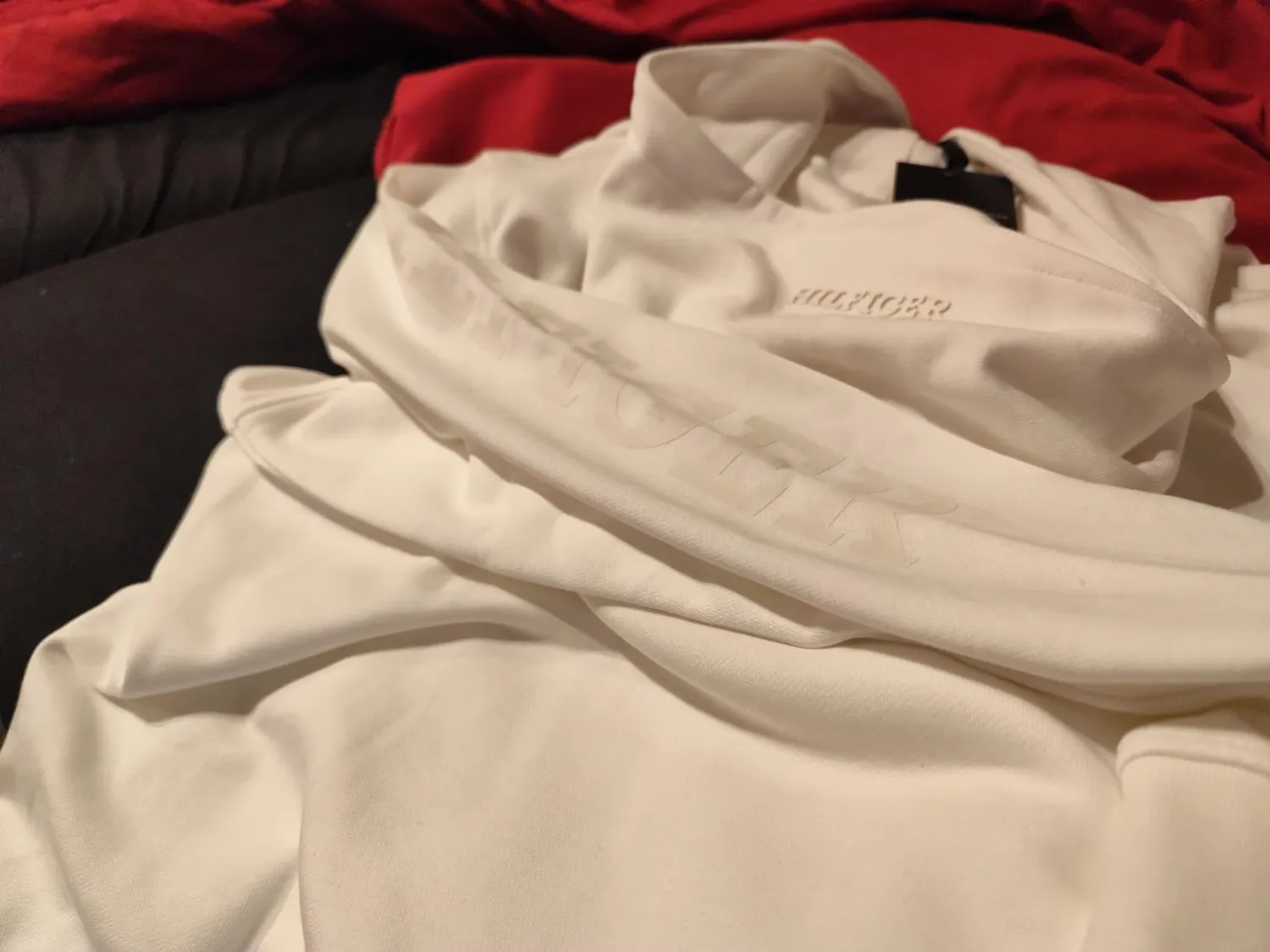 Tommy Hilfiger Logo felpa uomo cappuccio blu cotone