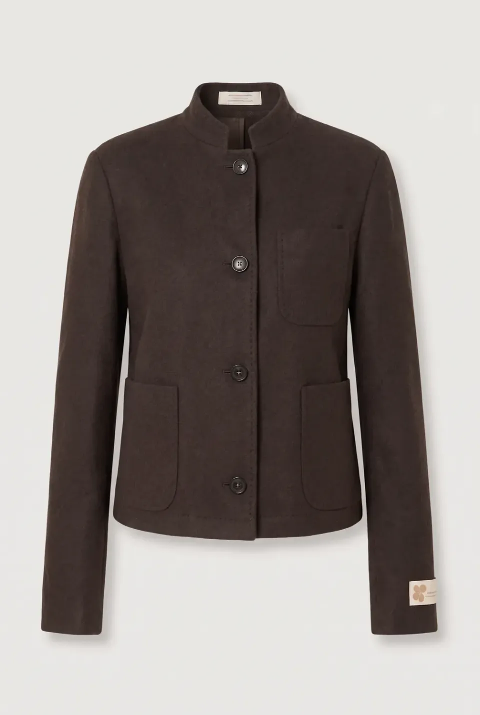 Massimo Alba Agra giacca corta marrone lana e cashmere