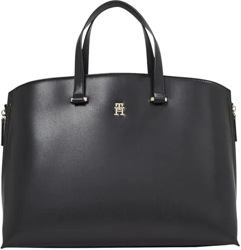 Tommy Hilfiger Modern Tote Bag Donna Nera con Scomparti