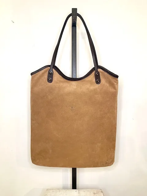 LOL Roma Irma borsa spalla pelle suede testa di moro