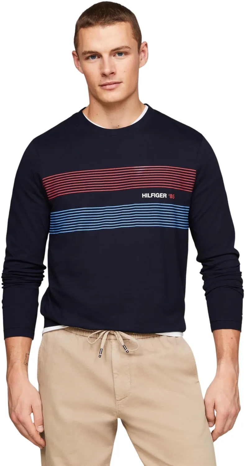 Tommy Hilfiger Chest Hilfiger 85 LS Tee maglia XL cotone