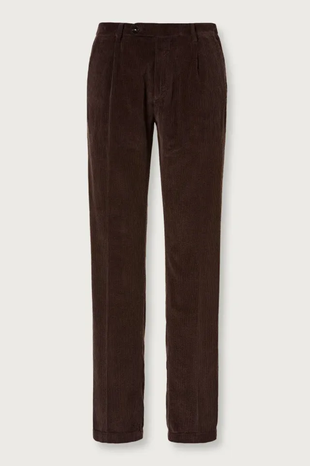 Massimo Alba Ionio2 pantaloni velluto mahogany