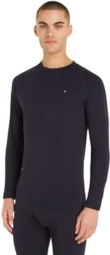 Tommy Hilfiger T-Shirt Uomo Maniche Lunghe M Blu Desert Sky