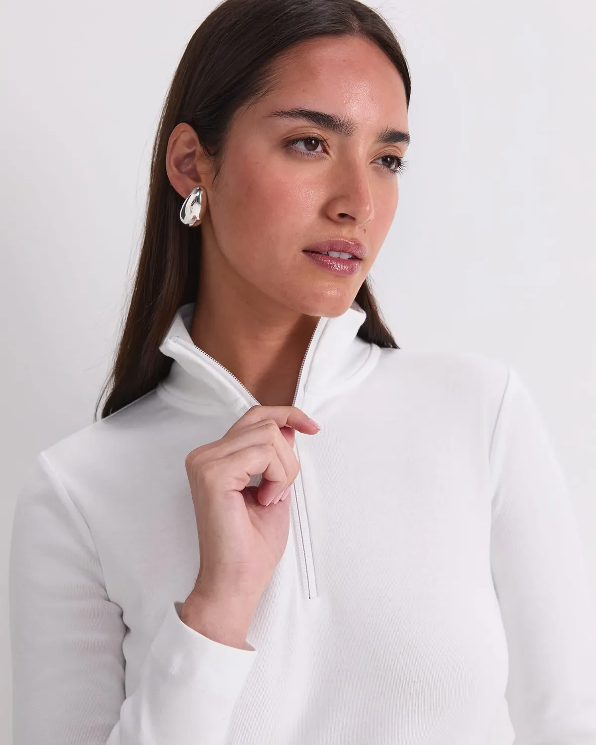 Sportscraft Lucy Zip Funnel Neck maglia collo zip cammello