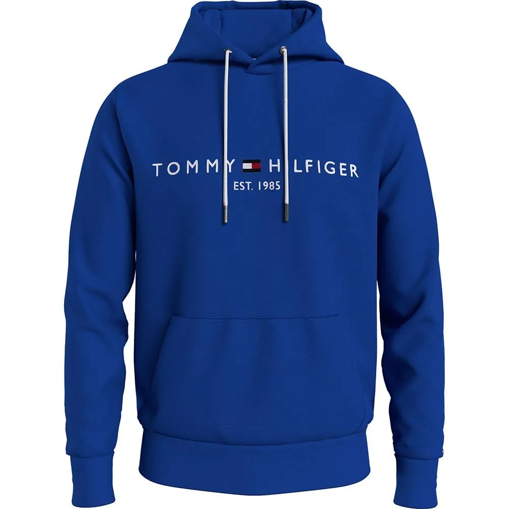 Tommy Hilfiger felpa hoodie uomo L blu Deep Indigo logo