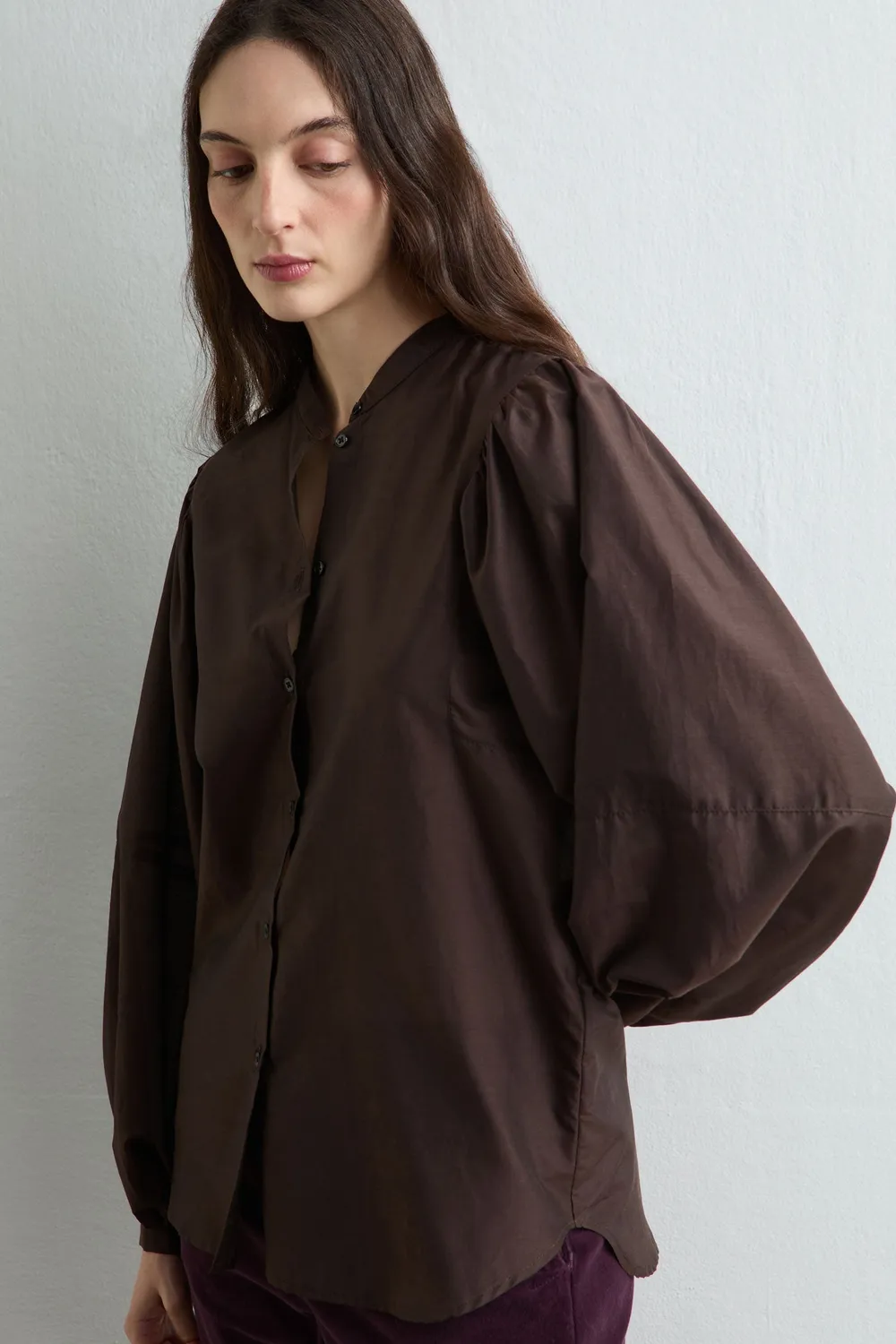 Massimo Alba Agata camicia donna carob seta cotone