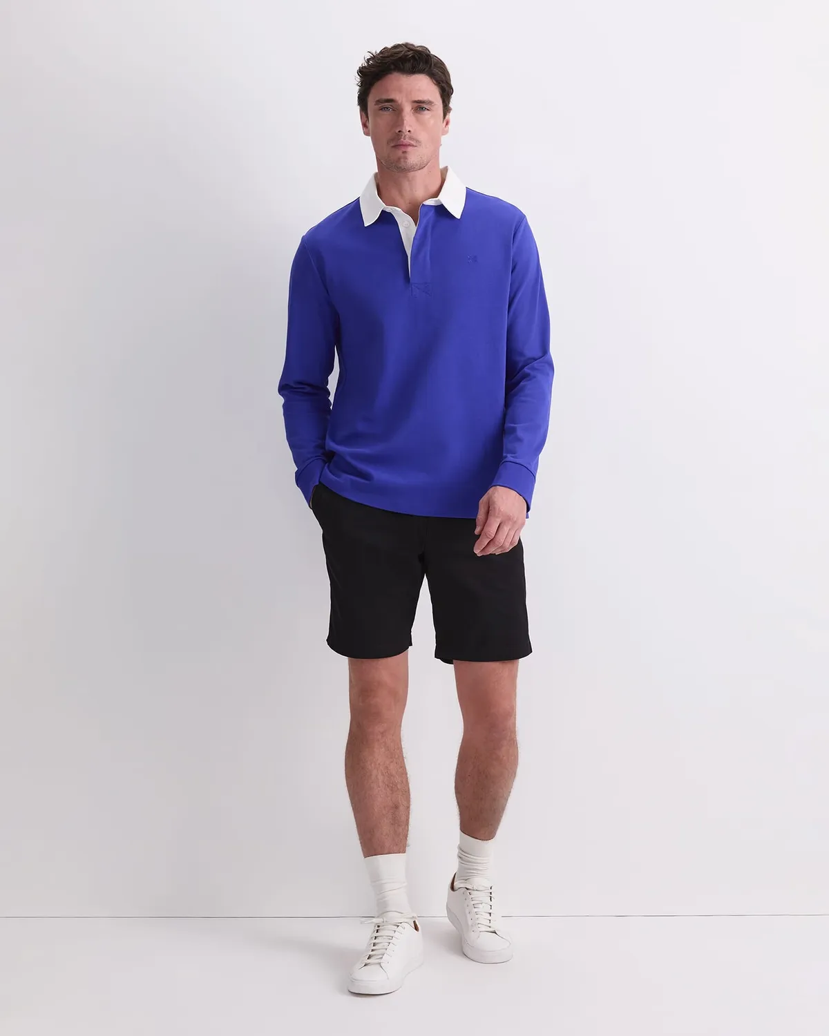 Sportscraft Rugby polo manica lunga spazzolato