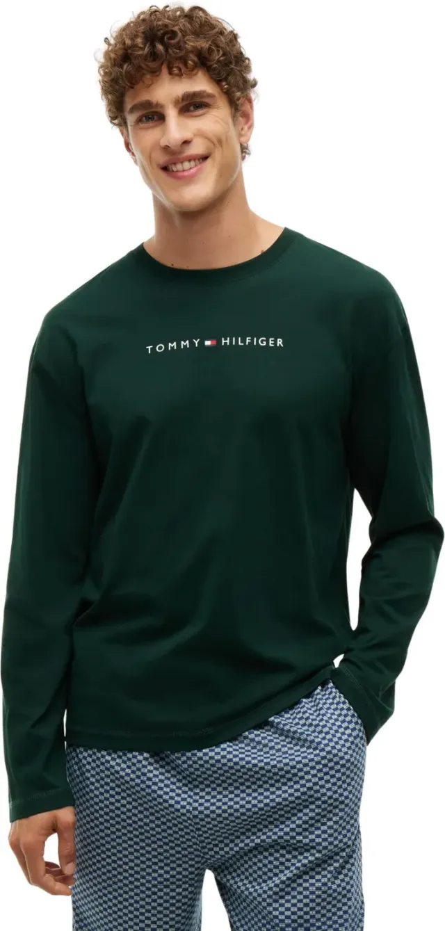 Tommy Hilfiger UM0UM04014 T-Shirt Manica Lunga L Verde Logo